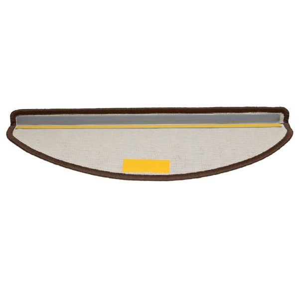 Изтривалки за стълби, 20 бр., 65x21x4 см, кафяви, полукръгли, големи