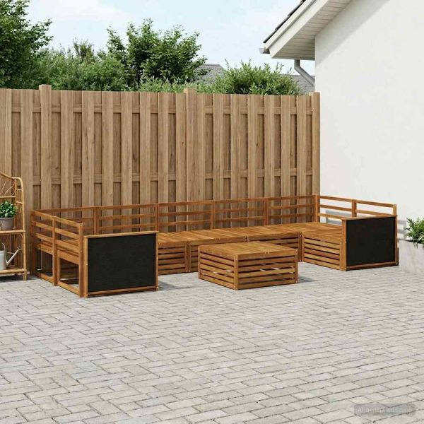 Комплект дивани за открито 8 pcs Натурално