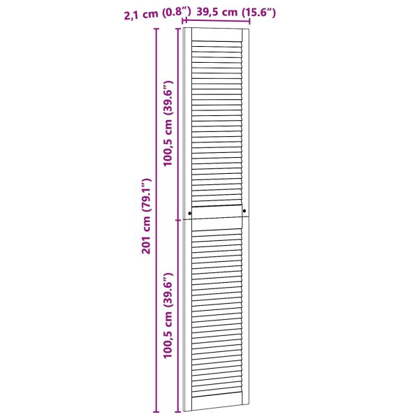 Врата за шкаф с врата 4 pcs Естествен 201 x 2,1 x 39,5 см