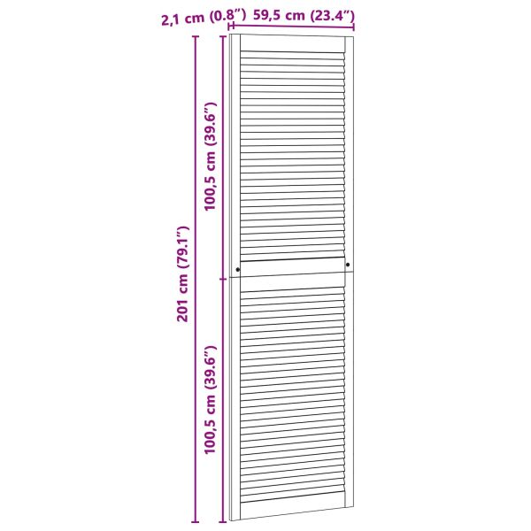 Врата за шкаф с врата 4 pcs Естествен 201 x 2,1 x 59,5 см