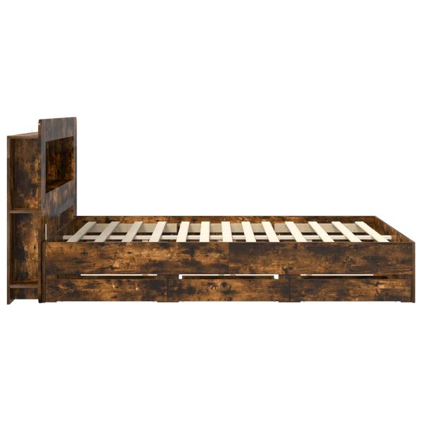 Леглово рамо с хранилище с таблото Опушен дъб 135 x 190 cm
