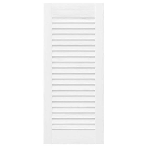Врати за шкафове Louvred Design 4 бр. бели 69x29,5 см