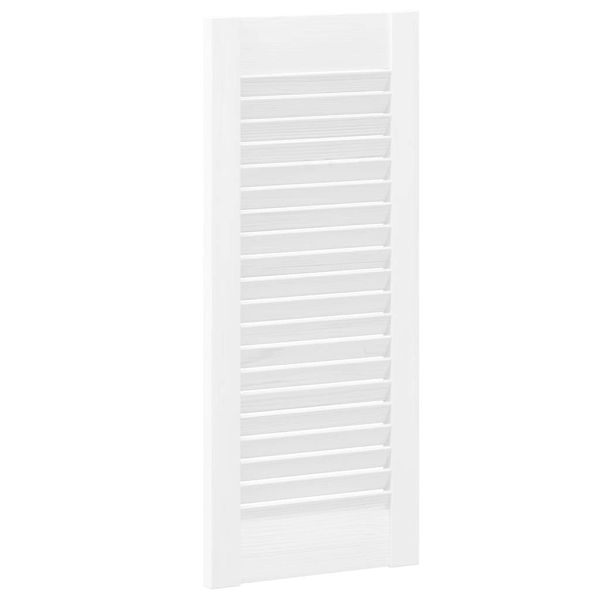 Врати за шкафове Louvred Design 4 бр. бели 69x29,5 см