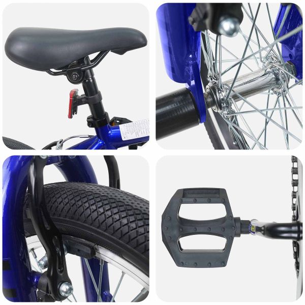 BMX Велосипед 16 инча за 5-8 години Тъмен син