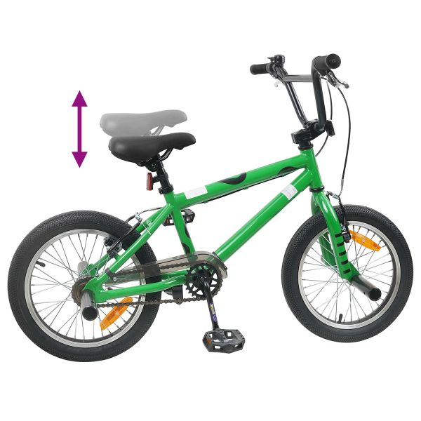 BMX Велосипед 16 инча за 5-8 години Зелено