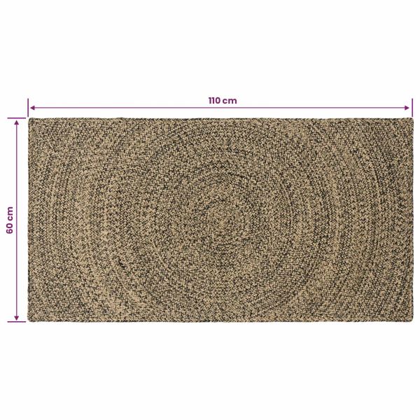 Килими за помещение Естествено и черно 60 x 110 cm юта