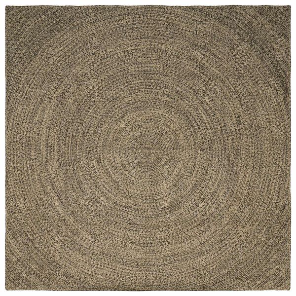 Килими за помещение Естествено и черно 300 x 300 cm юта