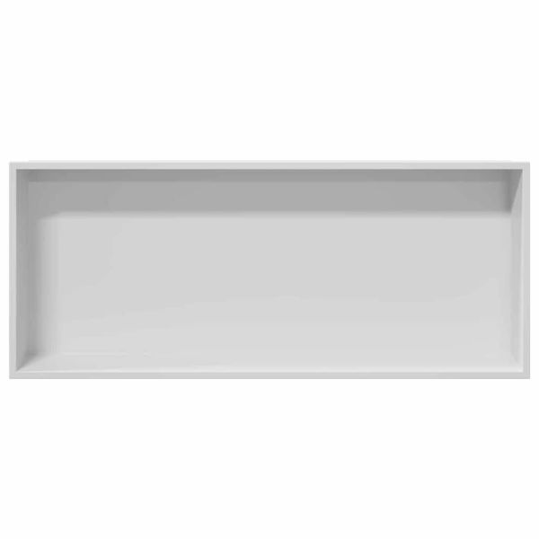 Нишата за душ Бяло 75 x 30 x 9,5 см Неръждаема стомана