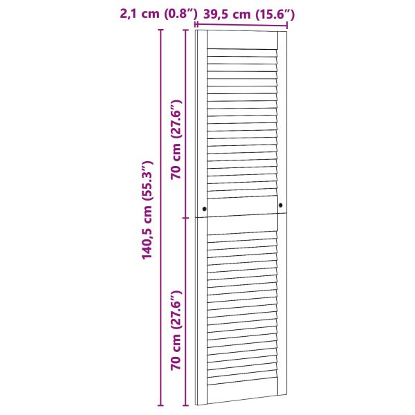 Врата за шкаф с врата 2 pcs Естествен 140,5 x 2,1 x 39,5 см