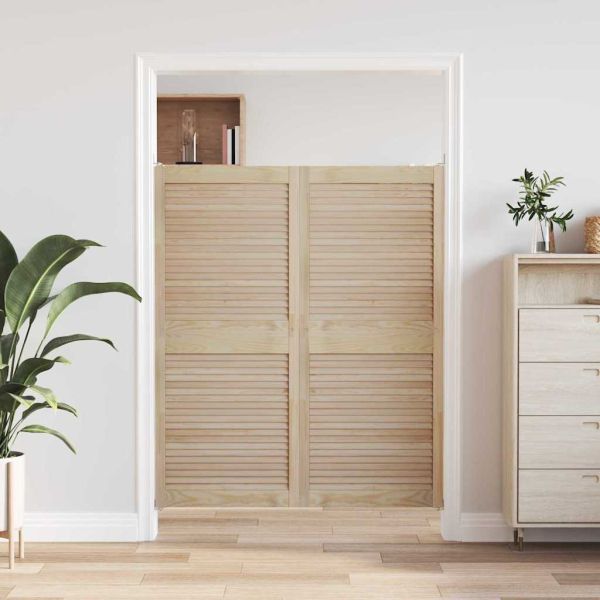 Врата за шкаф с врата 2 pcs Естествен 140,5 x 2,1 x 59,5 см