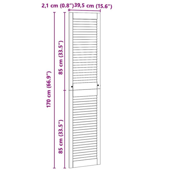 Врата за шкаф с врата Естествен 170 x 2,1 x 39,5 см