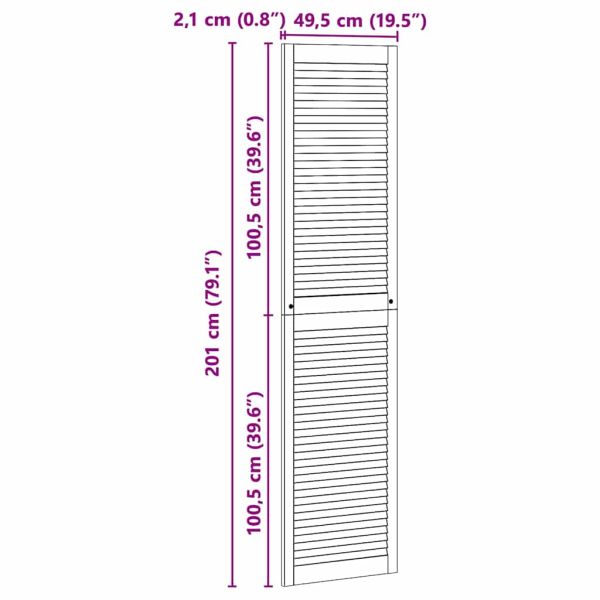 Врата за шкаф с врата Естествен 201 x 2,1 x 49,5 см