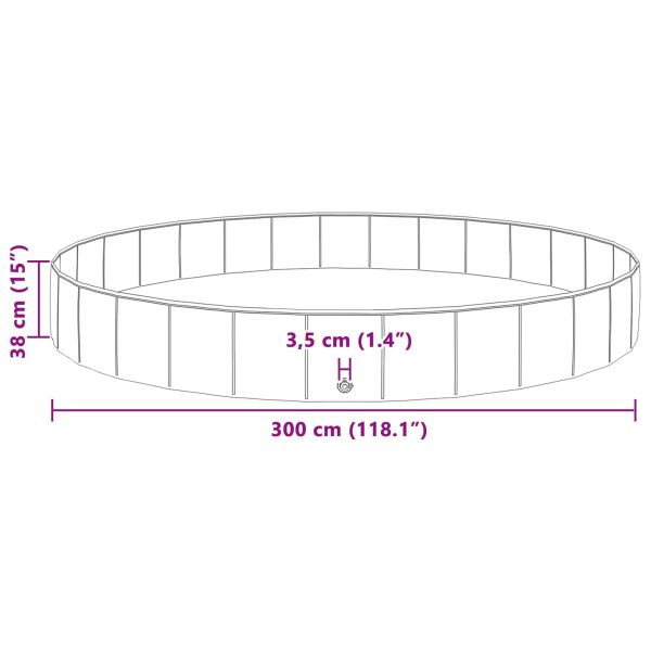Кучешки Басейн Червено Ø300 x 38 см Дебел PVC