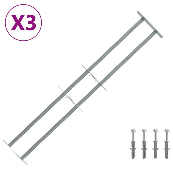 Решетка за сигурност за прозорци с 2 напречни ленти 3 pcs