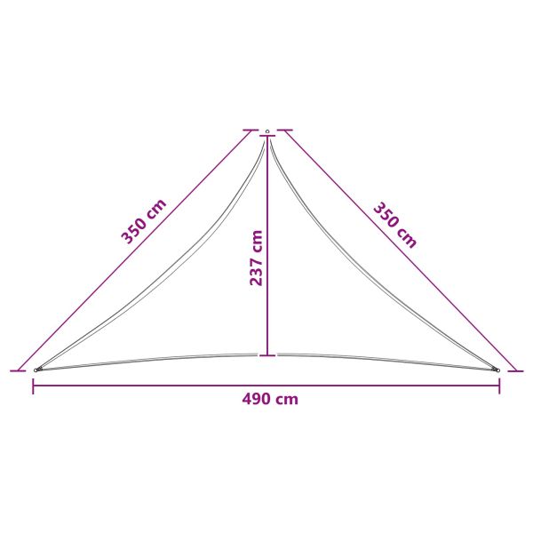 Слънцезащитен плат 3,5 x 3,5 x 4,9 m HDPE