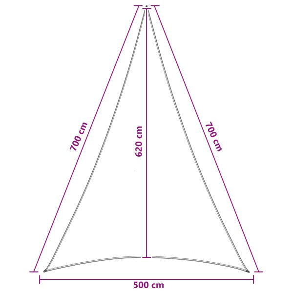 Слънцезащитен плат 5 x 7 x 7 m HDPE
