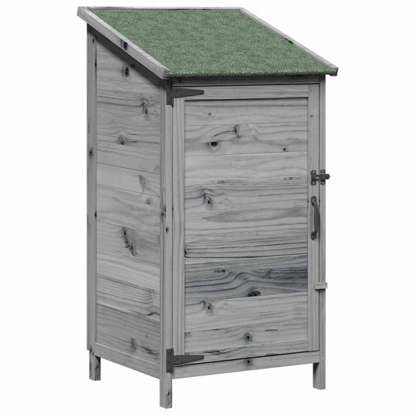 Градина постройка Сиво 59 x 56 x 113,5 см Инженерна дървесина