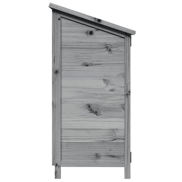 Градина постройка Сиво 59 x 56 x 113,5 см Инженерна дървесина