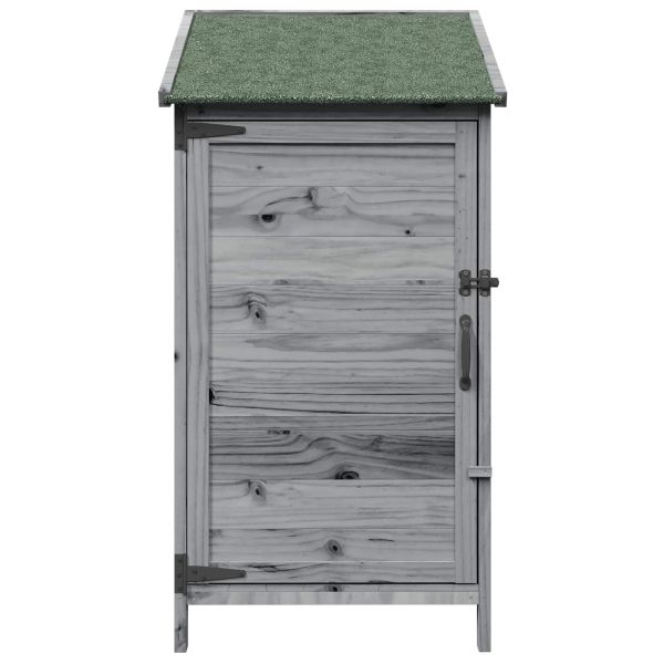 Градина постройка Сиво 59 x 56 x 113,5 см Инженерна дървесина