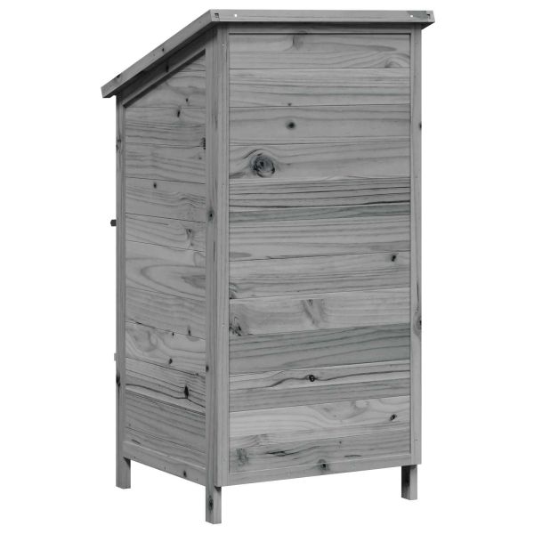 Градина постройка Сиво 59 x 56 x 113,5 см Инженерна дървесина