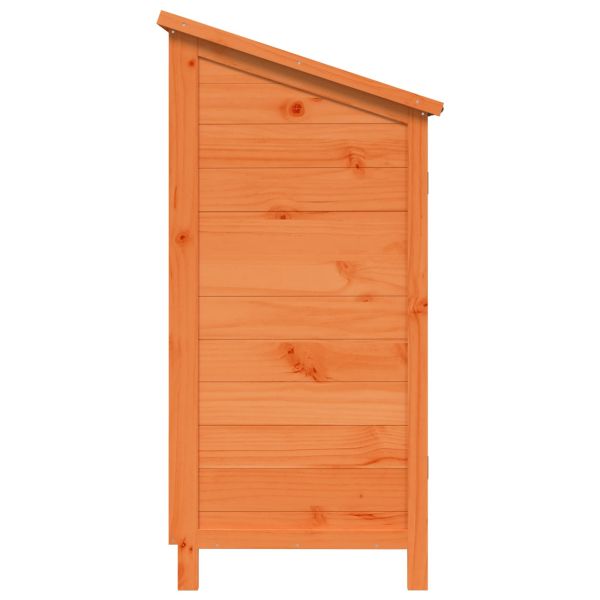 Градина постройка Кафяво 59 x 56 x 113,5 см Солидно ела дърво