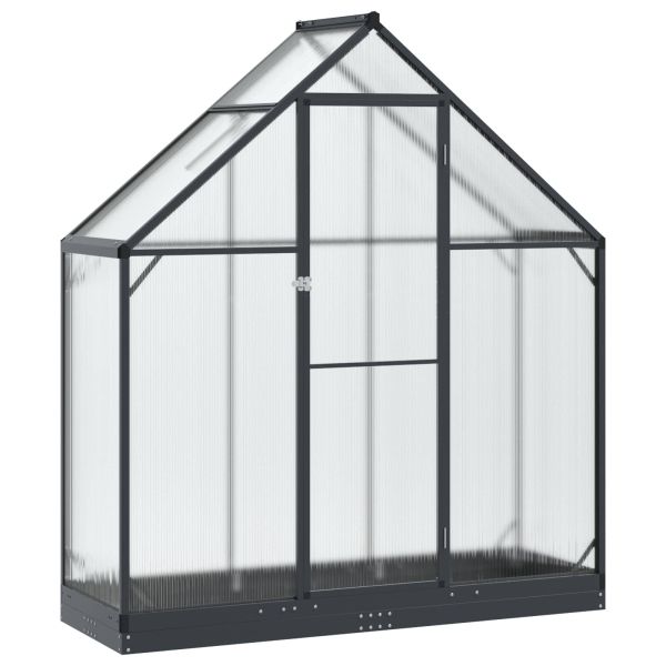 Оранжерия за градина с врата Антрацит 183,5 x 63,5 x 207 см