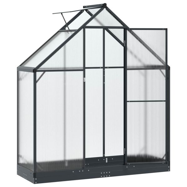Оранжерия за градина с врата Антрацит 183,5 x 63,5 x 207 см