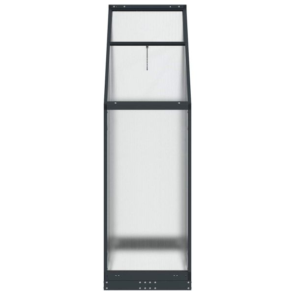 Оранжерия за градина с врата Антрацит 183,5 x 63,5 x 207 см