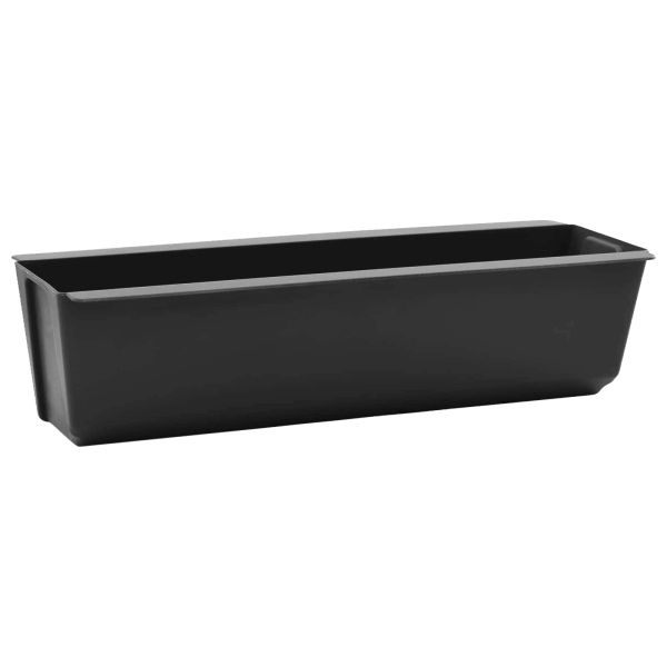 Кутиите за цветя за евро палети 12 pcs Черно 36 x 13,5 x 9,5 см