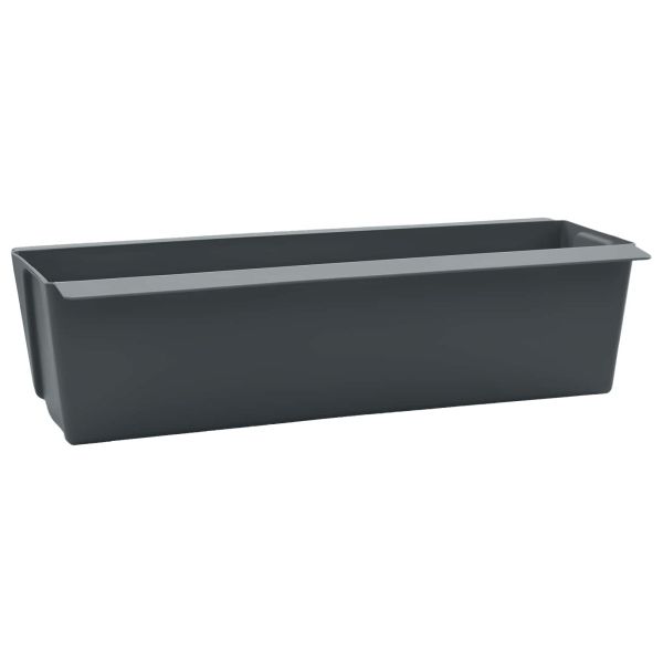 Кутиите за цветя за евро палети 24 pcs Сиво 36 x 13,5 x 9,5 см