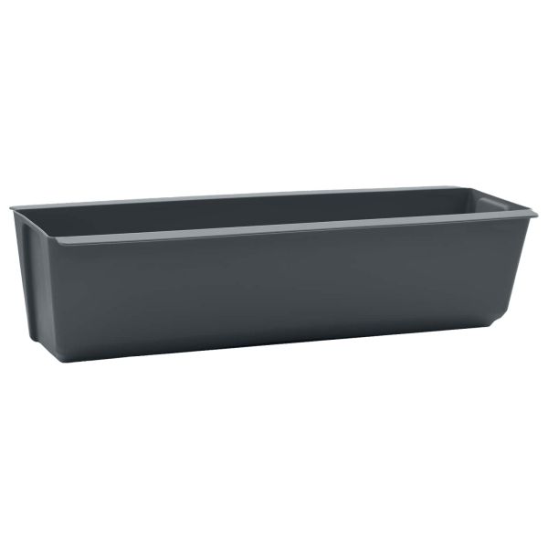 Кутиите за цветя за евро палети 24 pcs Сиво 36 x 13,5 x 9,5 см