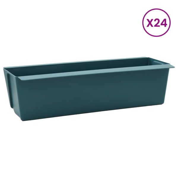 Кутиите за цветя за евро палети 24 pcs Зелено