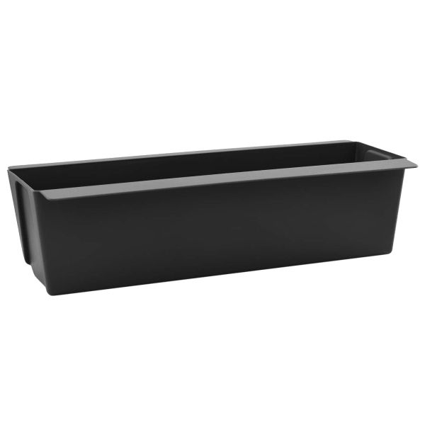 Кутиите за цветя за евро палети 24 pcs Черно 36 x 13,5 x 9,5 см