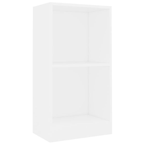 Етажерка за книги, бяла, 40x24x75 см, инженерно дърво