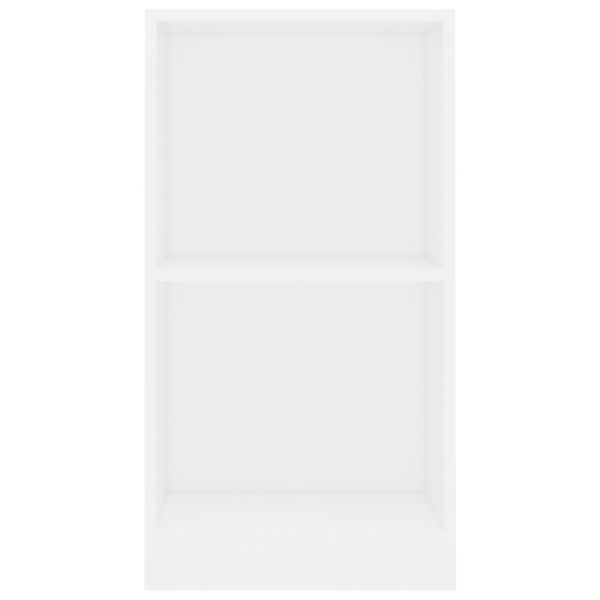 Етажерка за книги, бяла, 40x24x75 см, инженерно дърво