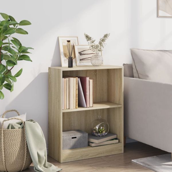 Етажерка за книги, сонома дъб, 60x24x76 см, инженерно дърво