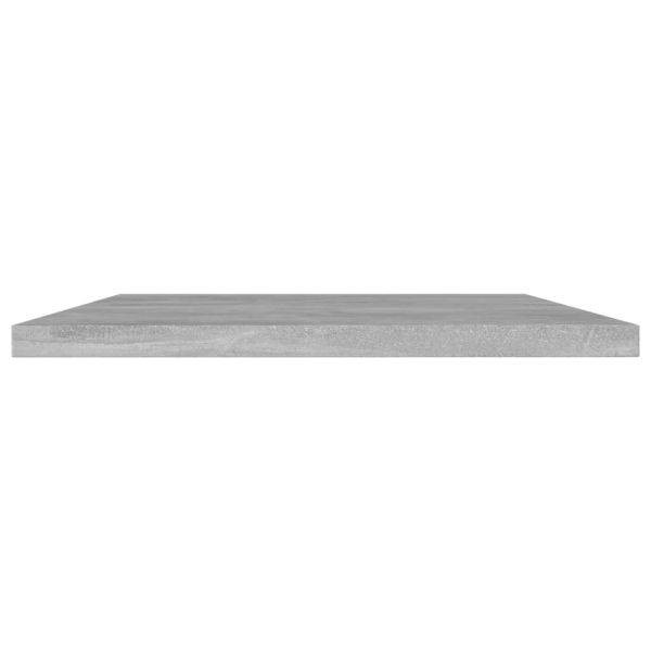 Рафтове за етажерка, 4 бр, бетонно сиви, 60x20x1,5 см, ПДЧ