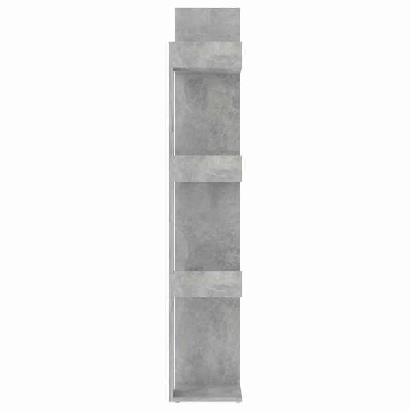 Шкаф библиотека, бетонно сив, 86x25,5x140 см, инженерно дърво