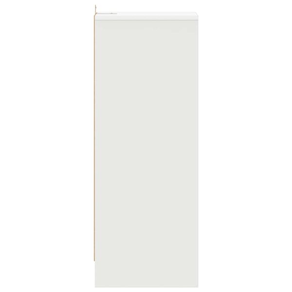 Шкаф за обувки, бял, 31,5x35x90 см, инженерно дърво