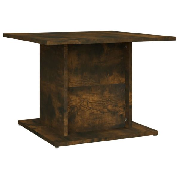 Кафе маса, опушен дъб, 55,5x55,5x40 см, инженерно дърво