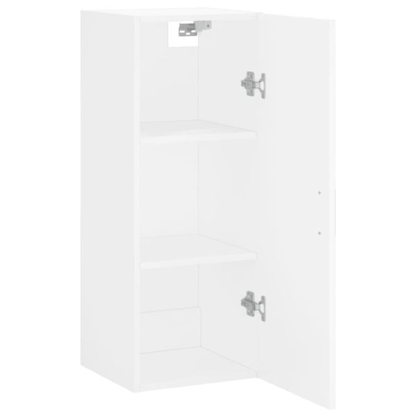 Стенен шкаф бял 34,5x34x90 см