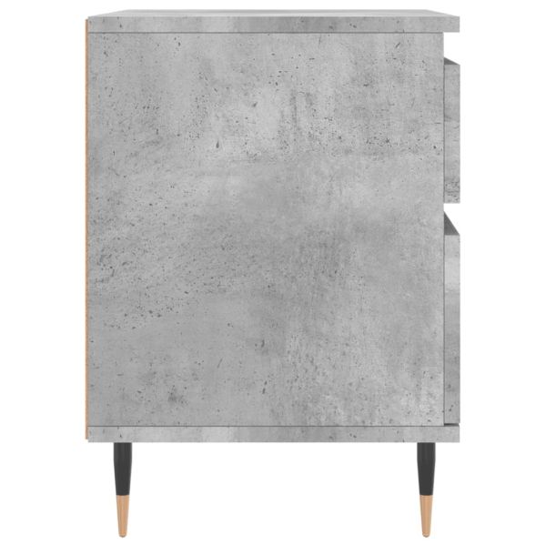 Нощно шкафче бетонно сиво 40x35x50 см инженерно дърво