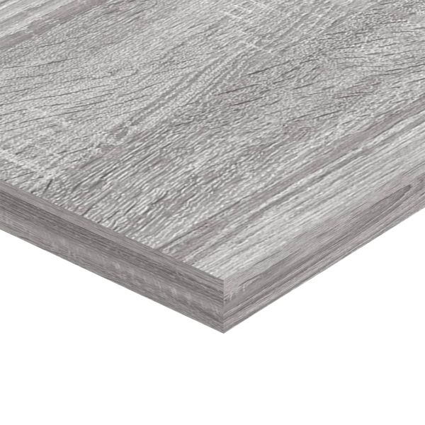 Стенни рафтове 4 бр сив сонома 100x20x1,5 см инженерно дърво