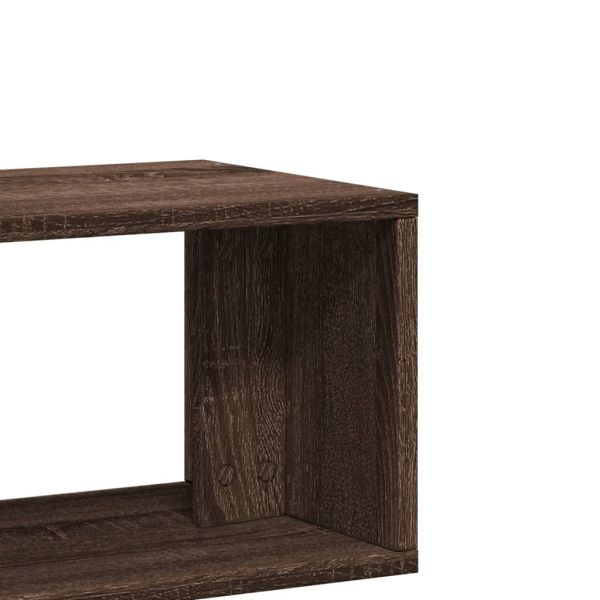 ТB шкафове, 2 бр, кафяв дъб, 75x30x50 см, инженерно дърво