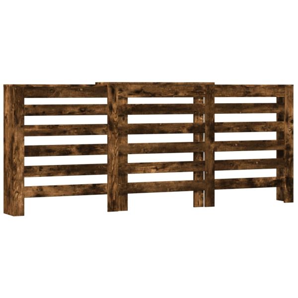 Капак за радиатор, опушен дъб, 205x21,5x83,5см, инженерно дърво