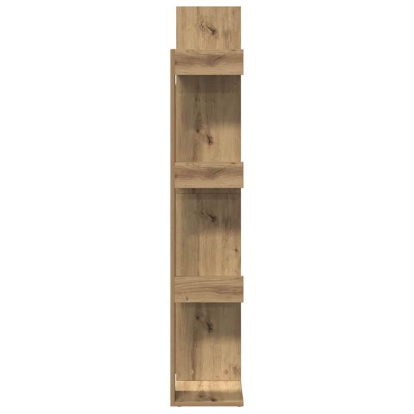 Библиотека, дъб артизан, 48x25,5x140 см, инженерно дърво