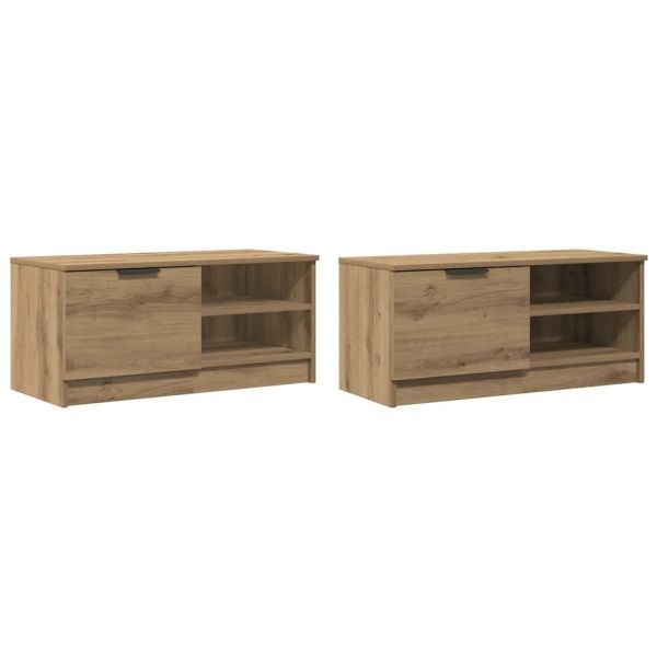 Комплект шкаф за телевизор от 2 части Дъб Artisan 80x35x36,5 cm