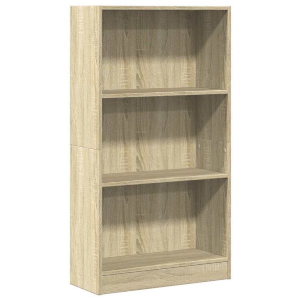 Библиотека, сонома дъб, 60x24x109 см, инженерно дърво
