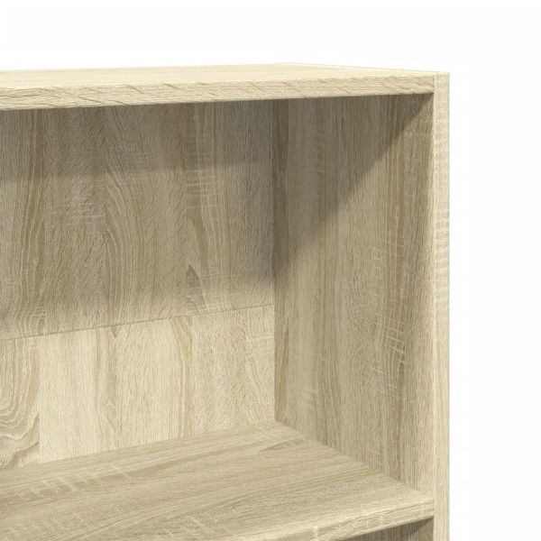 Библиотека, сонома дъб, 60x24x176 см, инженерно дърво