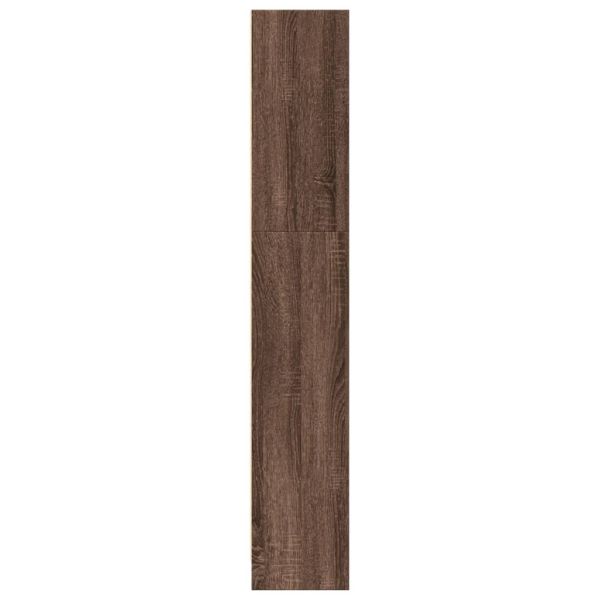 Библиотека, кафяв дъб, 80x24x143 см, инженерно дърво
